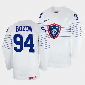 France 2022 IIHF World Championship Tim Bozon #94 White Jersey Home