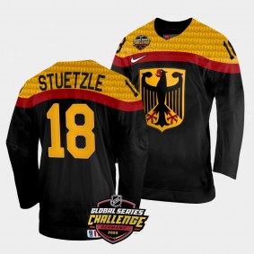 Germany 2022 NHL Global Series Tim Stuetzle #18 Black Jersey Away
