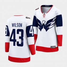 Washington Capitals Tom Wilson 2023 NHL Stadium Series Breakaway Player Women White Jersey