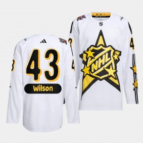 Washington Capitals drew house Tom Wilson #43 White Jersey 2024 NHL All-Star Game