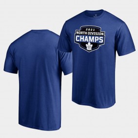 Toronto Maple Leafs T-Shirt 2021 North Division Champions Coming At You Blue