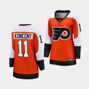 Travis Konecny Philadelphia Flyers 2023-24 Home Women Premier 11 Jersey Breakaway Player