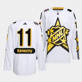 Philadelphia Flyers drew house Travis Konecny #11 White Jersey 2024 NHL All-Star Game