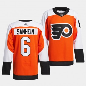 Travis Sanheim #6 Philadelphia Flyers 2023-24 Authentic Burnt Orange Jersey Home