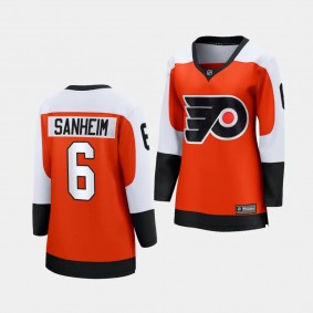 Travis Sanheim Philadelphia Flyers 2023-24 Home Women Premier 6 Jersey Breakaway Player