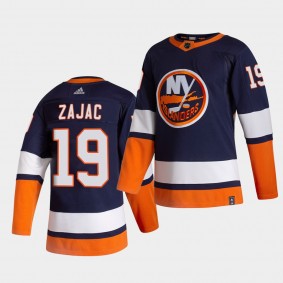New York Islanders 2021 Reverse Retro Travis Zajac Blue Special Edition Jersey