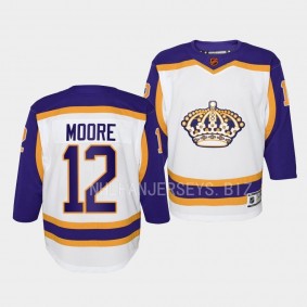 Los Angeles Kings Trevor Moore 2022 Special Edition 2.0 White #12 Youth Jersey Retro