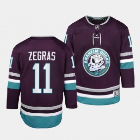 Anaheim Ducks #11 Trevor Zegras 2023-24 30th Anniversary Replica Player Purple Youth Jersey