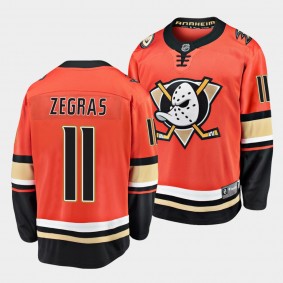 Trevor Zegras Anaheim Ducks Alternate Orange Breakaway Player Jersey Men's