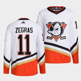 Trevor Zegras Anaheim Ducks 2022 Reverse Retro 2.0 White #11 Authentic Primegreen Jersey Men's