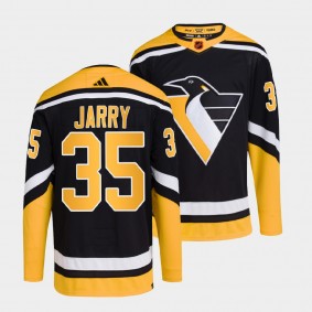 Tristan Jarry Pittsburgh Penguins 2022 Reverse Retro 2.0 Black #35 Authentic Primegreen Jersey Men's
