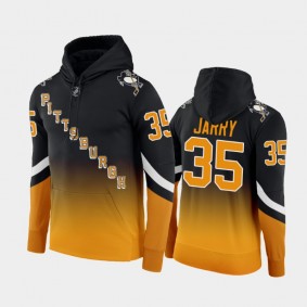 Tristan Jarry Pittsburgh Penguins Alternate 2021-22 Black Gold Gradient Hoodie #35