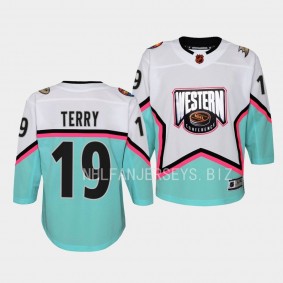 Anaheim Ducks #19 Troy Terry 2023 NHL All-Star Western Conference Premier White Youth Jersey