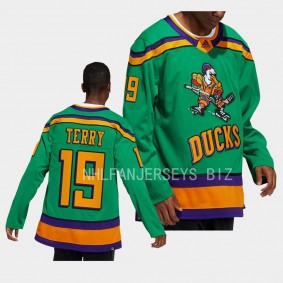 Mighty Ducks Troy Terry Anaheim Ducks Green #19 Authentic Jersey