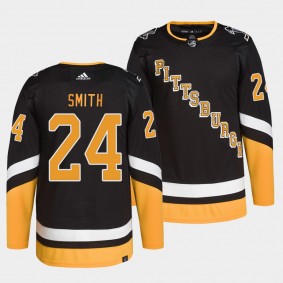 Pittsburgh Penguins Primegreen Authentic Ty Smith #24 Black Jersey Alternate