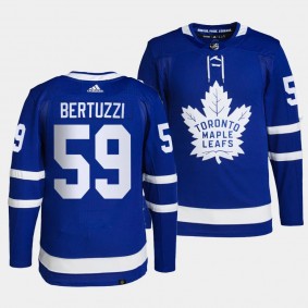 Tyler Bertuzzi Toronto Maple Leafs Home Blue #59 Authentic Pro Primegreen Jersey Men's