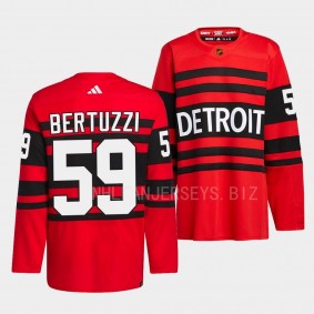 Detroit Red Wings 2022 Reverse Retro 2.0 Tyler Bertuzzi #59 Red Authentic Pro Jersey Men's