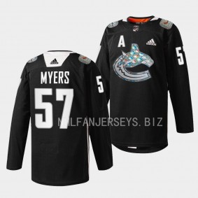 Black History Month Tyler Myers Vancouver Canucks Black #57 Ethiopian-Canadian heritage Jersey 2023