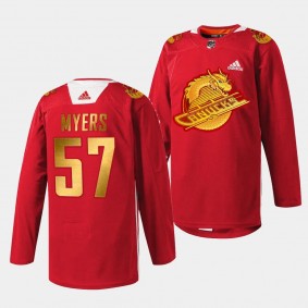 2024 Lunar New Year Tyler Myers Vancouver Canucks Red #57 Jersey