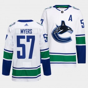Vancouver Canucks Away Tyler Myers #57 White Jersey Primegreen Authentic Pro