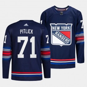 Tyler Pitlick New York Rangers 2023-24 Alternate Navy #71 Authentic Third Jersey Men's