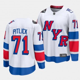 2024 NHL Stadium Series Tyler Pitlick Jersey New York Rangers White #71 Breakaway Player Men's