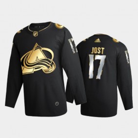Colorado Avalanche Tyson Jost #17 2020-21 2021 Golden Edition Black Limited Authentic Jersey