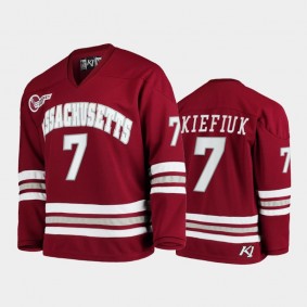 Cal Kiefiuk #7 UMass Minutemen 2021-22 College Hockey Maroon Jersey
