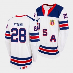 Charlie Stramel USA 2023 IIHF World Junior Championship Jersey White