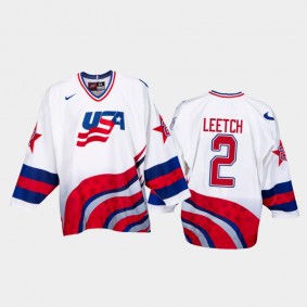 USA Hockey Brian Leetch 1996 World Cup White Classic Jersey