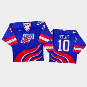 USA Hockey John LeClair Classic 25th Anniversary Jersey Blue