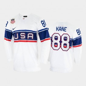 USA Hockey Patrick Kane 2022 Beijing Winter Olympic White Home Jersey #88