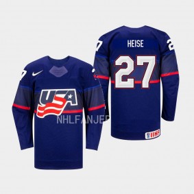 Taylor Heise IIHF USA Hockey #27 Blue Away Jersey Unisex