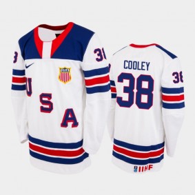 USA Hockey U18 Logan Cooley 2022 NHL Draft White Home Jersey #38