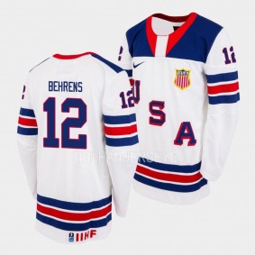 Sean Behrens USA 2023 IIHF World Junior Championship Jersey White
