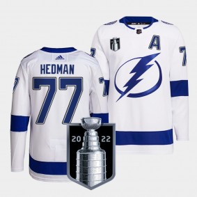 Tampa Bay Lightning 2022 Eastern Conference Champs Victor Hedman #77 White Jersey Primegreen