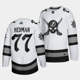 Gasparilla inspired Victor Hedman Tampa Bay Lightning White #77 Limited Edition Jersey 2024