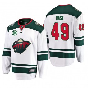 Victor Rask #49 Minnesota Wild Away White Men's Jersey with BN Patch