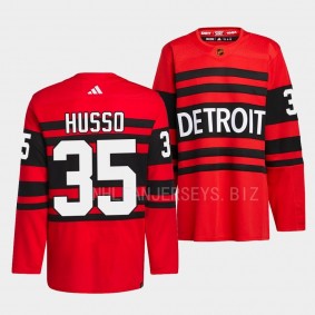 Detroit Red Wings 2022 Reverse Retro 2.0 Ville Husso #35 Red Authentic Pro Jersey Men's