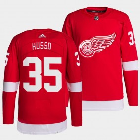 Detroit Red Wings Primegreen Authentic Ville Husso #35 Red Jersey Home