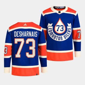 2023 NHL Heritage Classic Edmonton Oilers Vincent Desharnais #73 Royal Primegreen Jersey