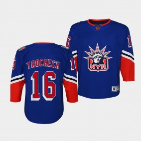 Youth Vincent Trocheck Rangers 2022 Special Edition 2.0 Replica Blue Jersey