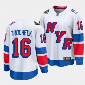 2024 NHL Stadium Series Vincent Trocheck Jersey New York Rangers White #16 Breakaway Player Men's