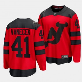 Vitek Vanecek New Jersey Devils 2024 NHL Stadium Series Red Jersey #41 Breakaway Player