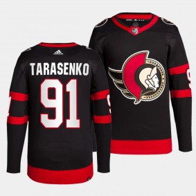 Vladimir Tarasenko Ottawa Senators Home Black #91 Authentic Pro Primegreen Jersey Men's