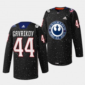 Columbus Blue Jackets 2023 Star Wars Vladislav Gavrikov #44 Black Jersey Exclusive Edition