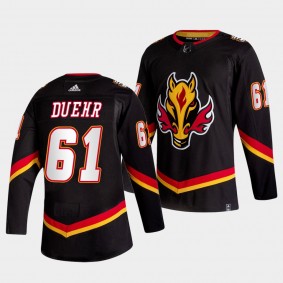Calgary Flames Walker Duehr 2022-23 Alternate #61 Black Jersey Authentic
