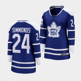 Maple Leafs Wayne Simmonds 2022 Special Edition 2.0 Blue Jersey Women