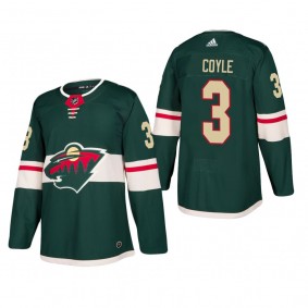 Men's Minnesota Wild Charlie Coyle #3 Home Green Authentic Player Cheap Jersey
