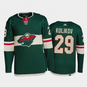 Dmitry Kulikov Minnesota Wild Primegreen Authentic Pro Jersey 2021-22 Green #29 Home Uniform